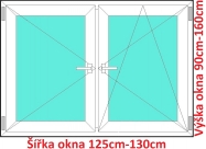 Dvojkrdlov okna O+OS SOFT rka 125 a 130cm